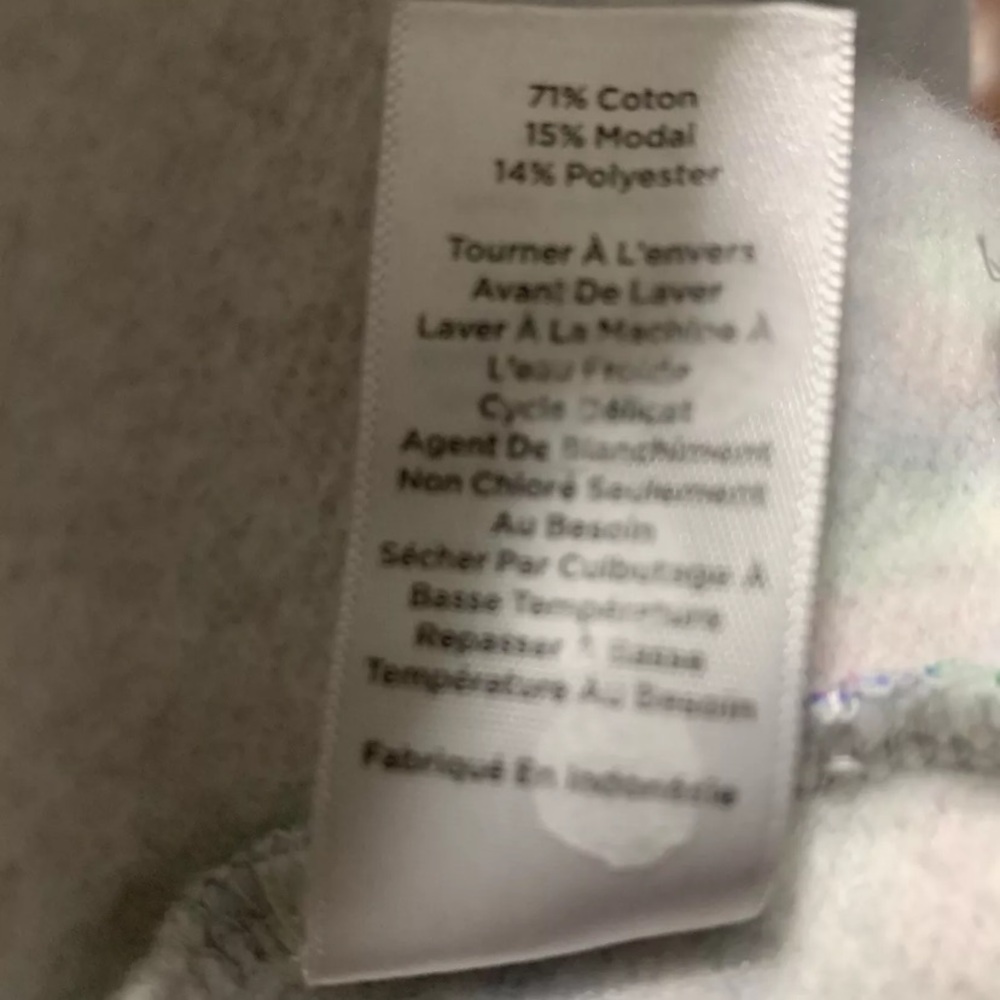 TALBOTS  Sz Medium Gray Paisley Print High-Low Sweatshirt - Picture 5 of 7